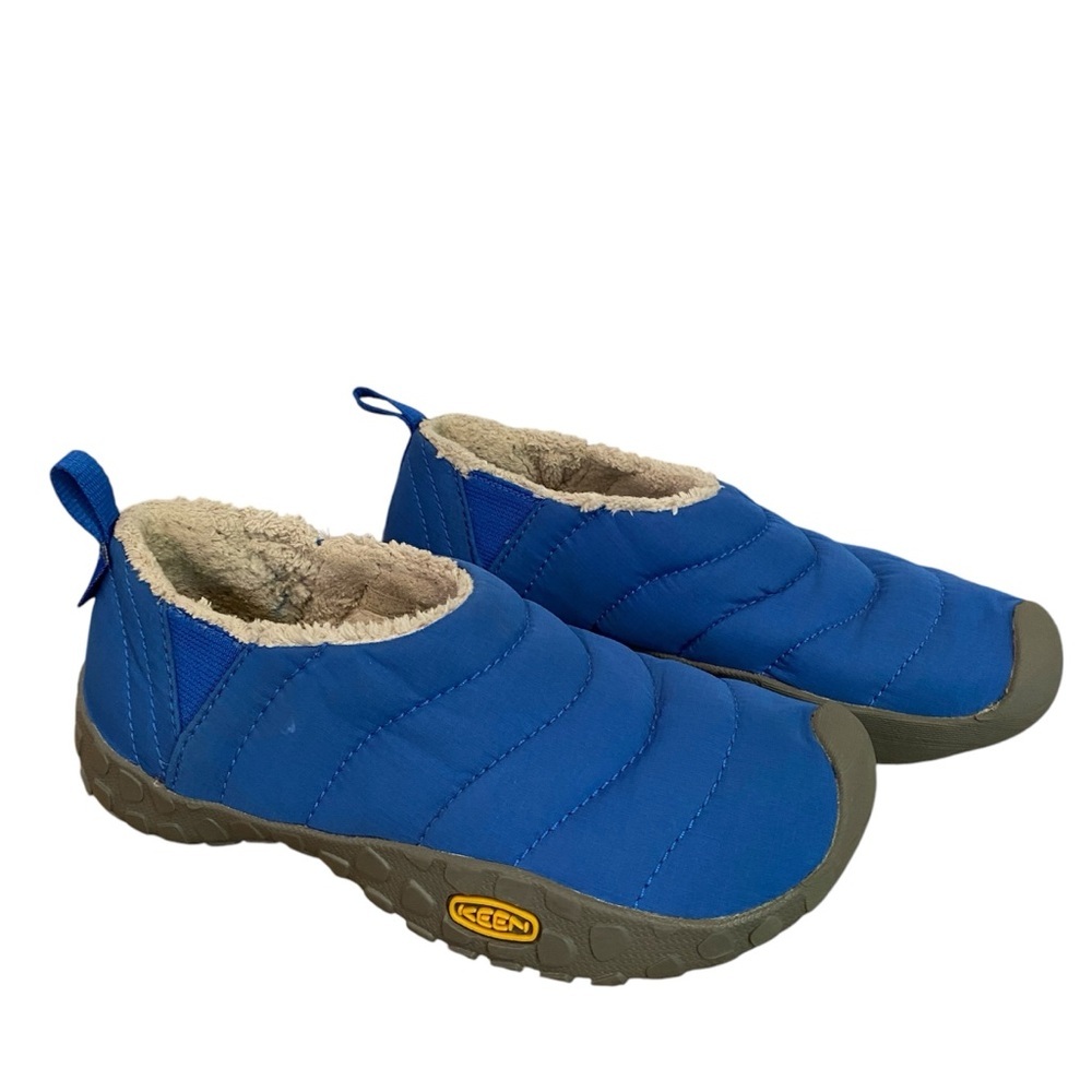 KEEN Cush Howser Quilted Fleece Lined Blue Youth Slipper Shoes‎ 1007832 Size 2